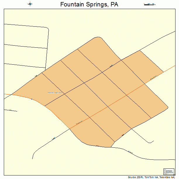 Fountain Springs, PA street map