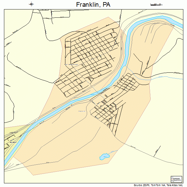 Franklin, PA street map