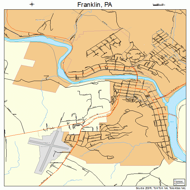 Franklin, PA street map