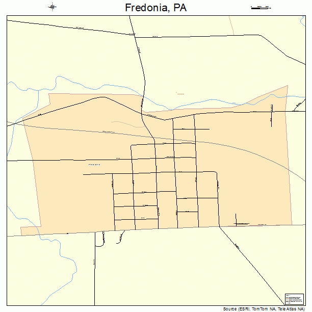 Fredonia, PA street map