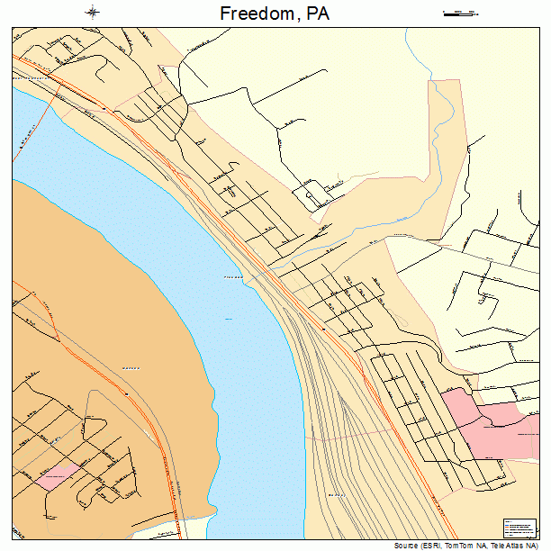 Freedom, PA street map