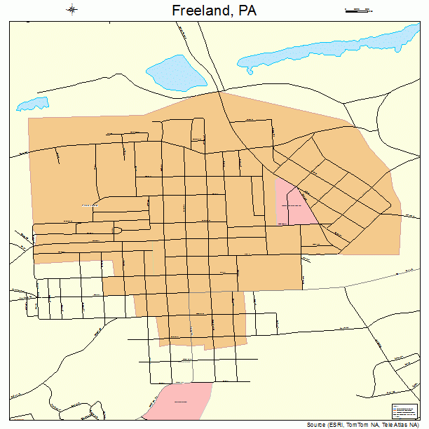 Freeland, PA street map