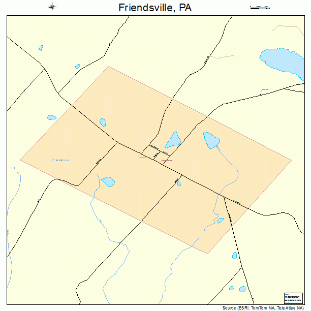 Friendsville, PA street map