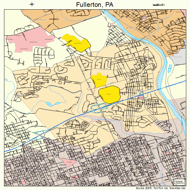 Fullerton, PA street map