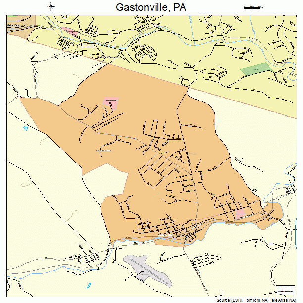 Gastonville, PA street map