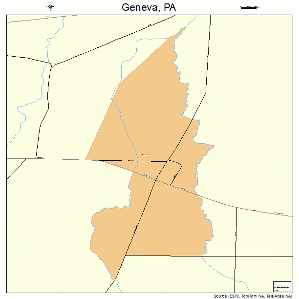 Geneva, PA street map