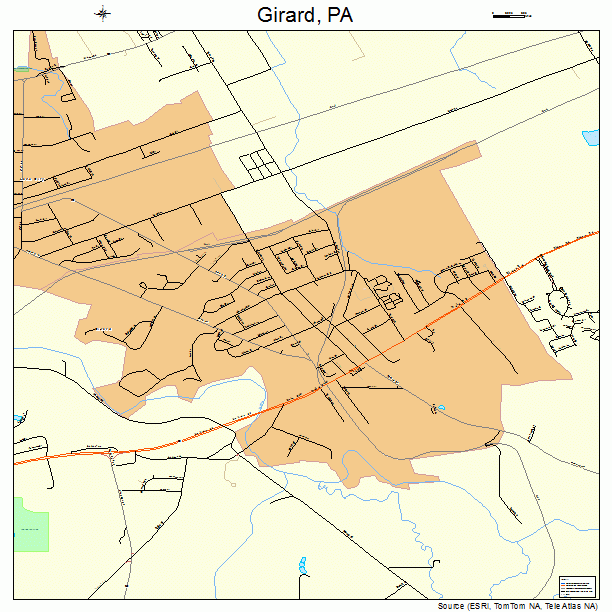 Girard, PA street map