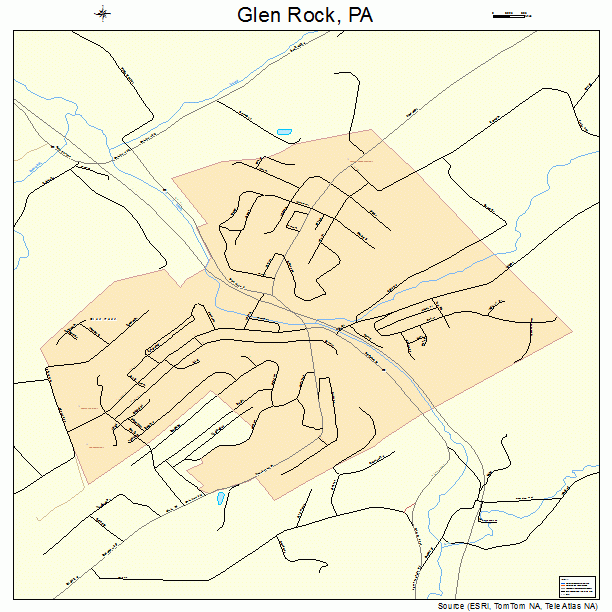 Glen Rock, PA street map