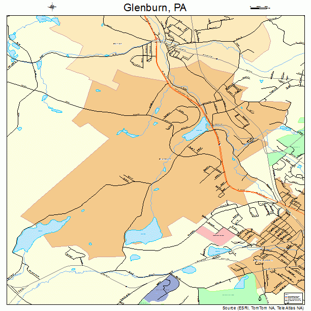 Glenburn, PA street map