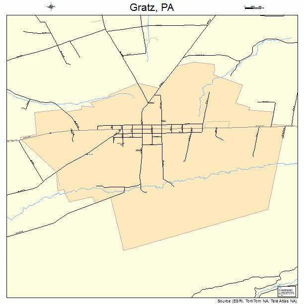 Gratz, PA street map