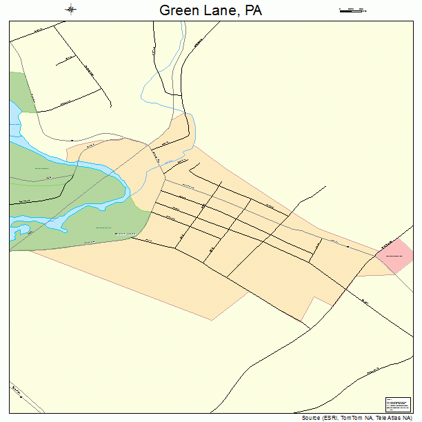 Green Lane, PA street map