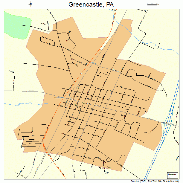 Greencastle, PA street map