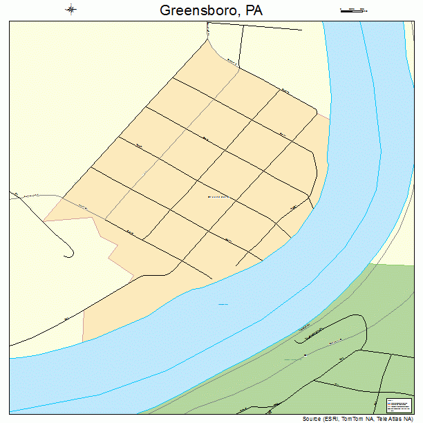 Greensboro, PA street map