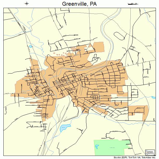 Greenville, PA street map