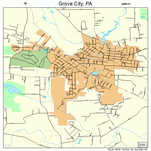Grove City, PA street map