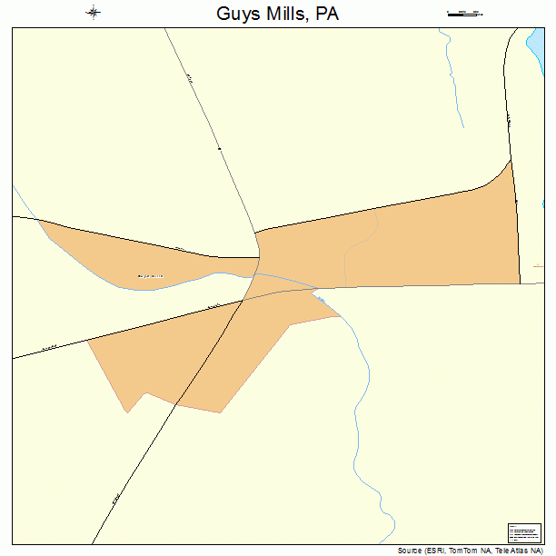Guys Mills, PA street map