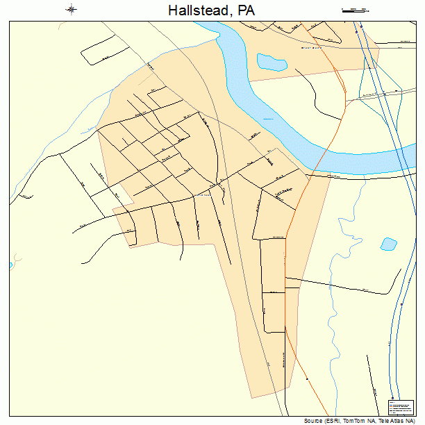 Hallstead, PA street map