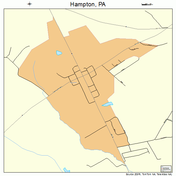 Hampton, PA street map