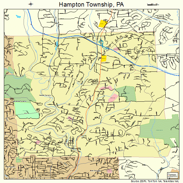 Hampton Township, PA street map