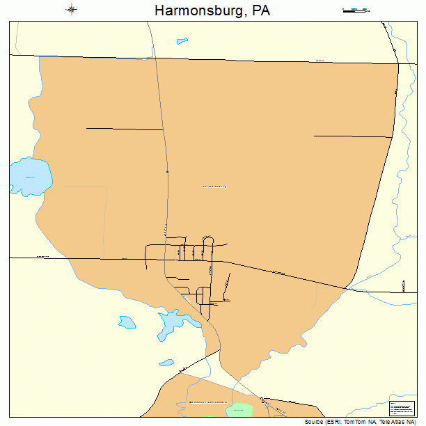 Harmonsburg, PA street map