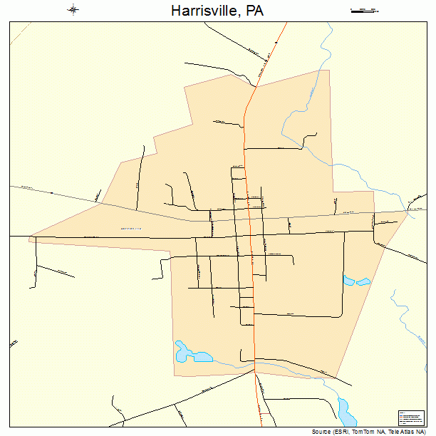 Harrisville, PA street map