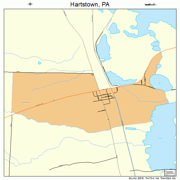 Hartstown, PA street map