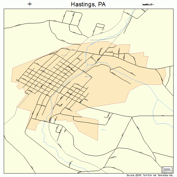 Hastings, PA street map
