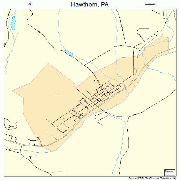 Hawthorn, PA street map