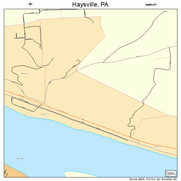 Haysville, PA street map