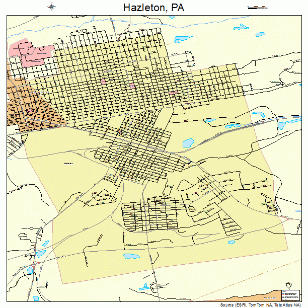 Hazleton, PA street map