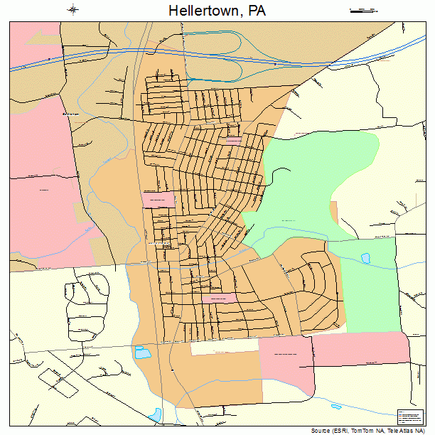 Hellertown, PA street map