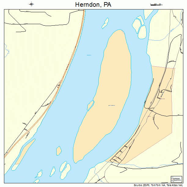 Herndon, PA street map