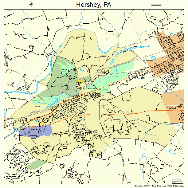 Hershey, PA street map