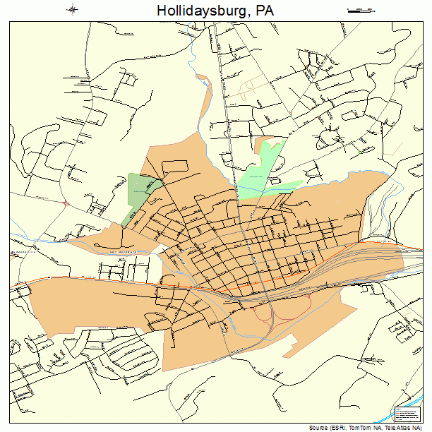 Hollidaysburg, PA street map