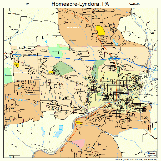 Homeacre-Lyndora, PA street map
