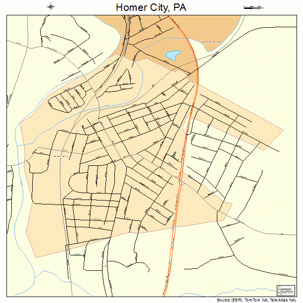 Homer City, PA street map