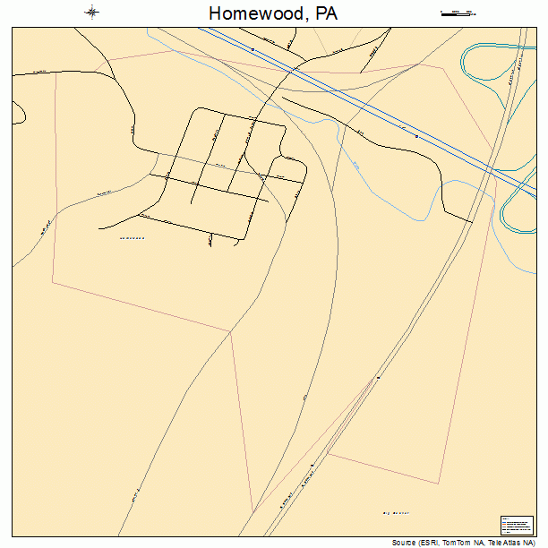 Homewood, PA street map