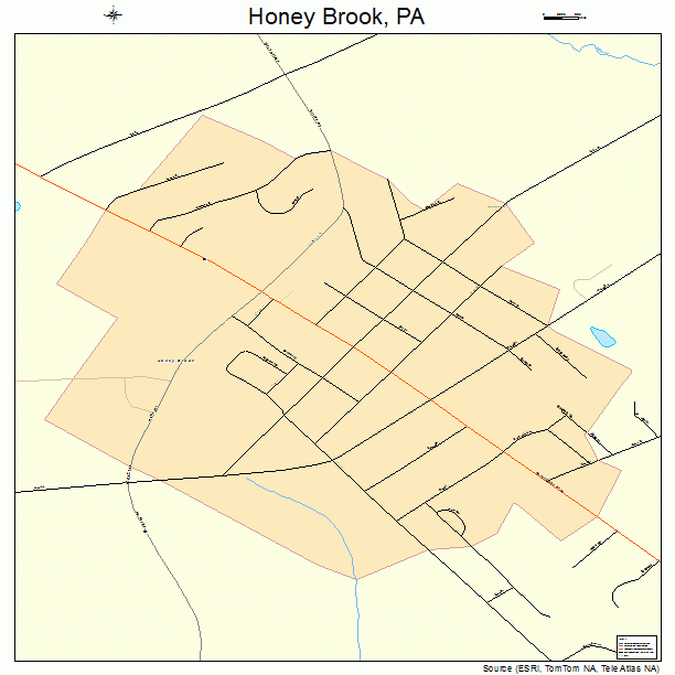 Honey Brook, PA street map