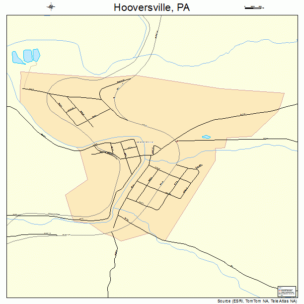 Hooversville, PA street map