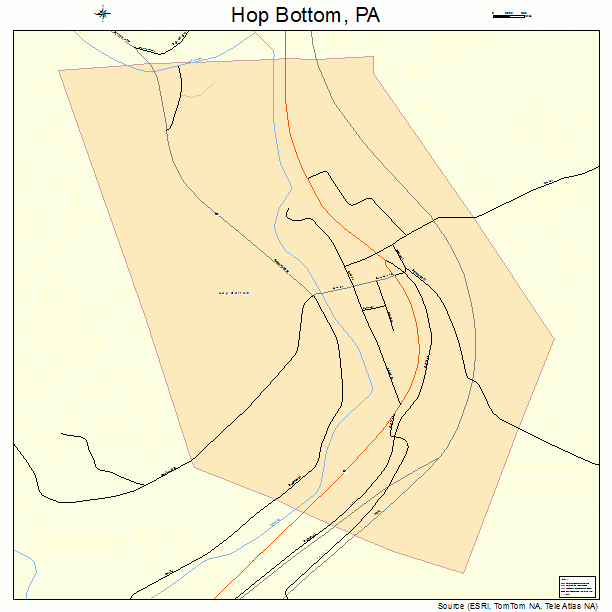 Hop Bottom, PA street map