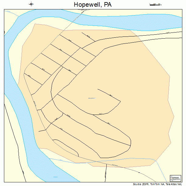 Hopewell, PA street map