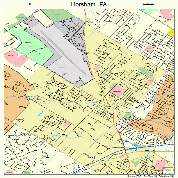 Horsham, PA street map