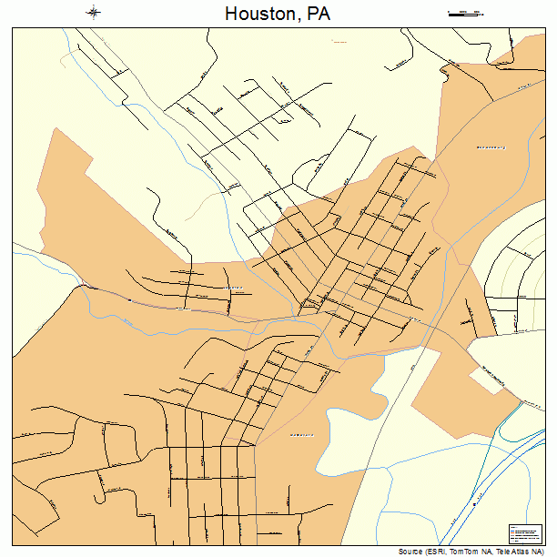 Houston, PA street map