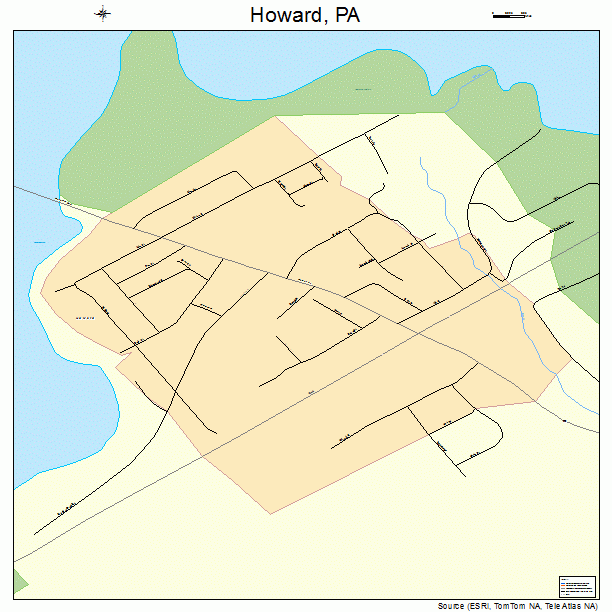 Howard, PA street map