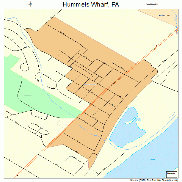 Hummels Wharf, PA street map
