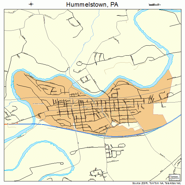Hummelstown, PA street map