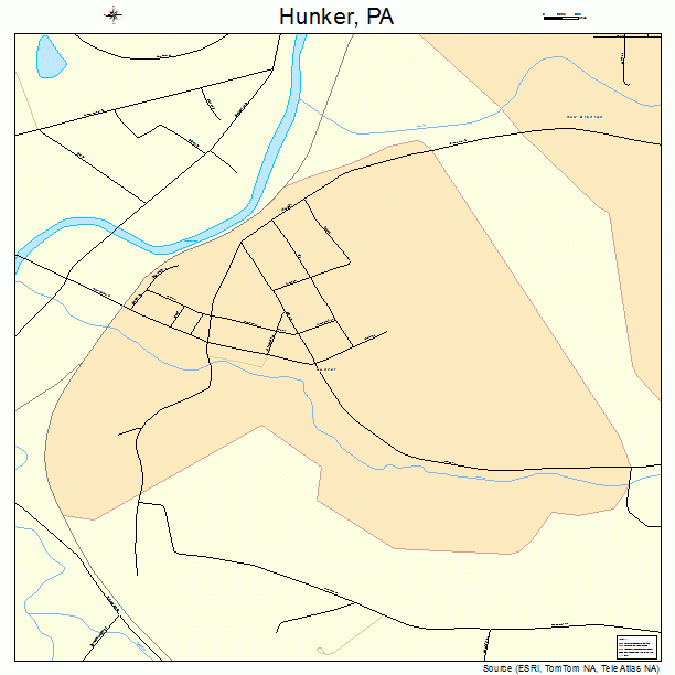 Hunker, PA street map