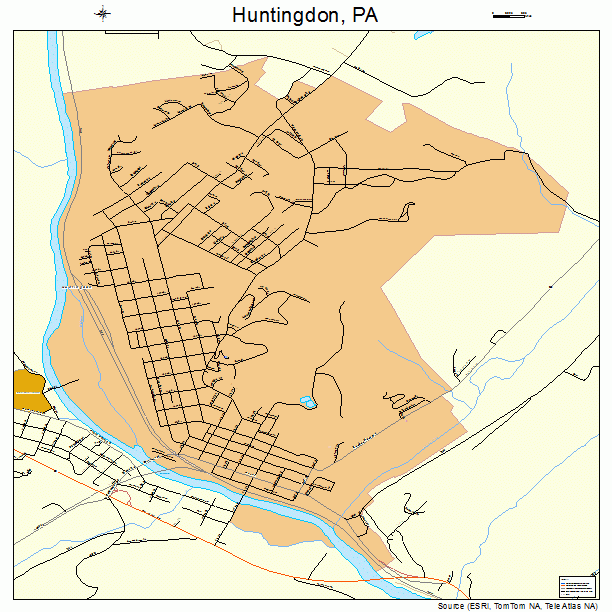 Huntingdon, PA street map