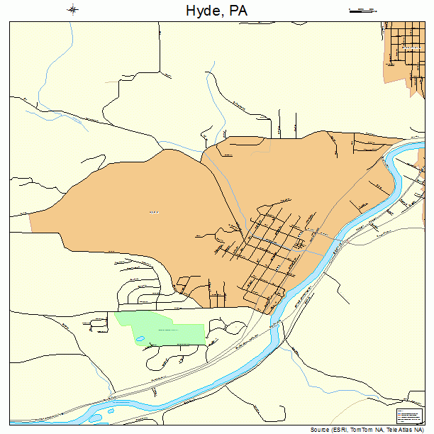 Hyde, PA street map