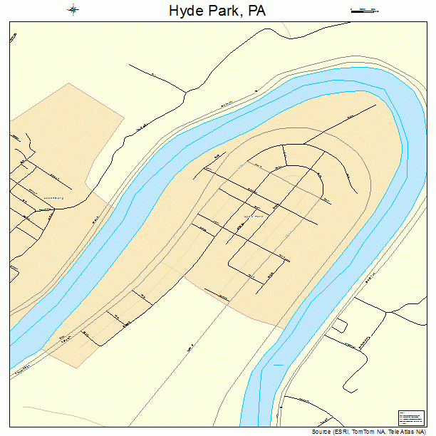 Hyde Park, PA street map